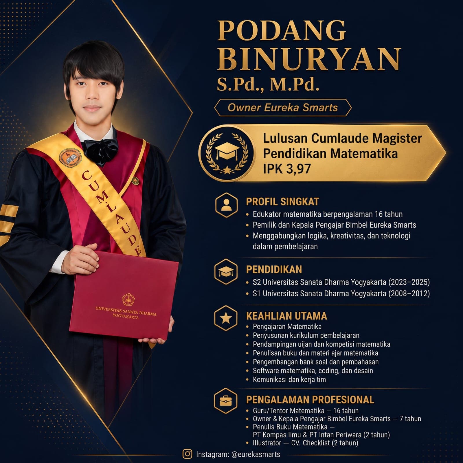 Podang Binuryan S.Pd., M.Pd. - Pendiri Eureka Smarts